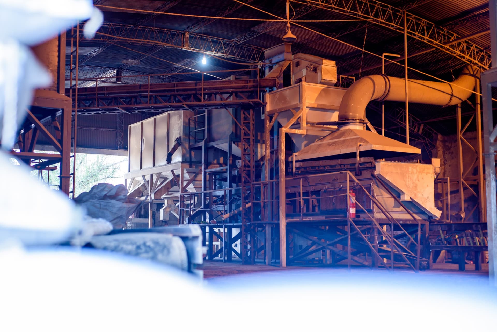 Detail of equipment related to seed processing